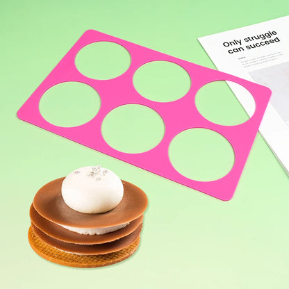 Round Silicone Chablon Mold – Cheese, Chocolate & Cookie Stencil Mat for Cake Decorating