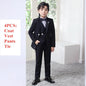 Boys Top Quality Plaid Suit Tuxedo Bowtie Blazer