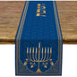 Hanukkah Menorah Table Runner – Star of David Holiday Home Décor