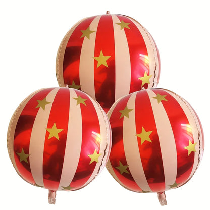 3/6PCS 22inch Striped Star Foil Balloon Home Decoration Balloons KTV Mall School Wedding Christmas Decoration Balloons DIY Gifts