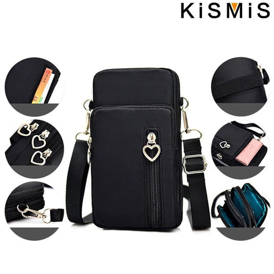 Women's Mini Crossbody Bag - Handbag with Cell Phone Pocket, Flap Shoulder Bag, Waterproof Running Arm Band