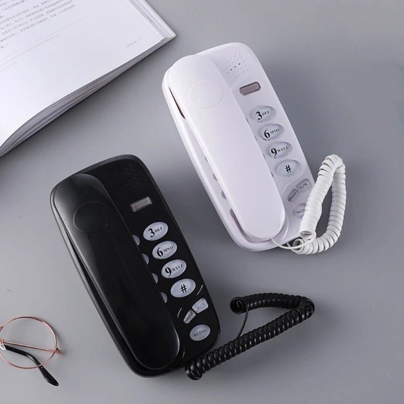 KXT-580 Big Button Corded Phone Telephones Landline Phone with Call Light Redial Pause Support Wall Mount or Desk Phone