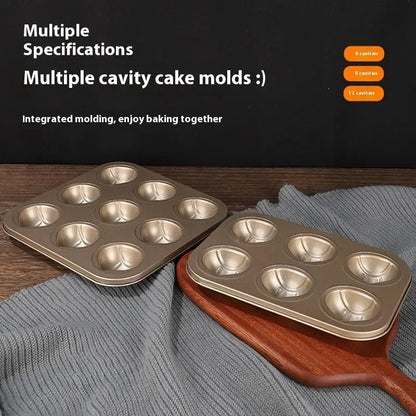 6/9‑Cavity Chestnut‑Shape Carbon Steel Cake Mold