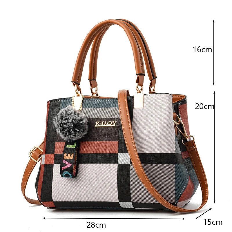 PU Leather Ladies Luxury Designer Large Capacity Shoulder Bag