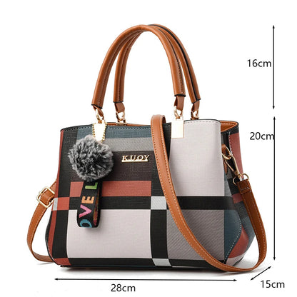PU Leather Ladies Luxury Designer Large Capacity Shoulder Bag