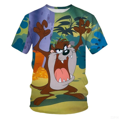 Men's 3D Printed T-Shirt | Summer Short Sleeve with Fashionable Cartoon Graphics Personalized