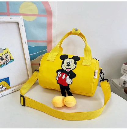 Disney Mickey Mouse Crossbody High-capacity Bowling Bag Fashionable Nylon Bucket Bag Mickey Pattern Cute Shoulder Handbag New