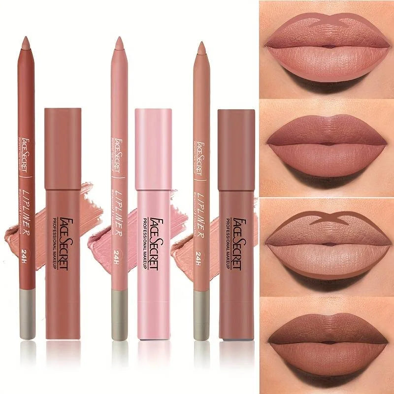 Matte Lipliner & Lipstick Set, Waterproof Long Lasting, Soft Matte, Color Rendering