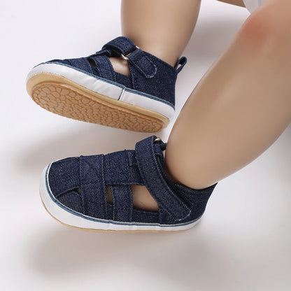 Toddler First Walker Baby Crib Newborn Baby Summer Sandals Infant Boy Girl Shoes Rubber Soft Sole Non-Slip