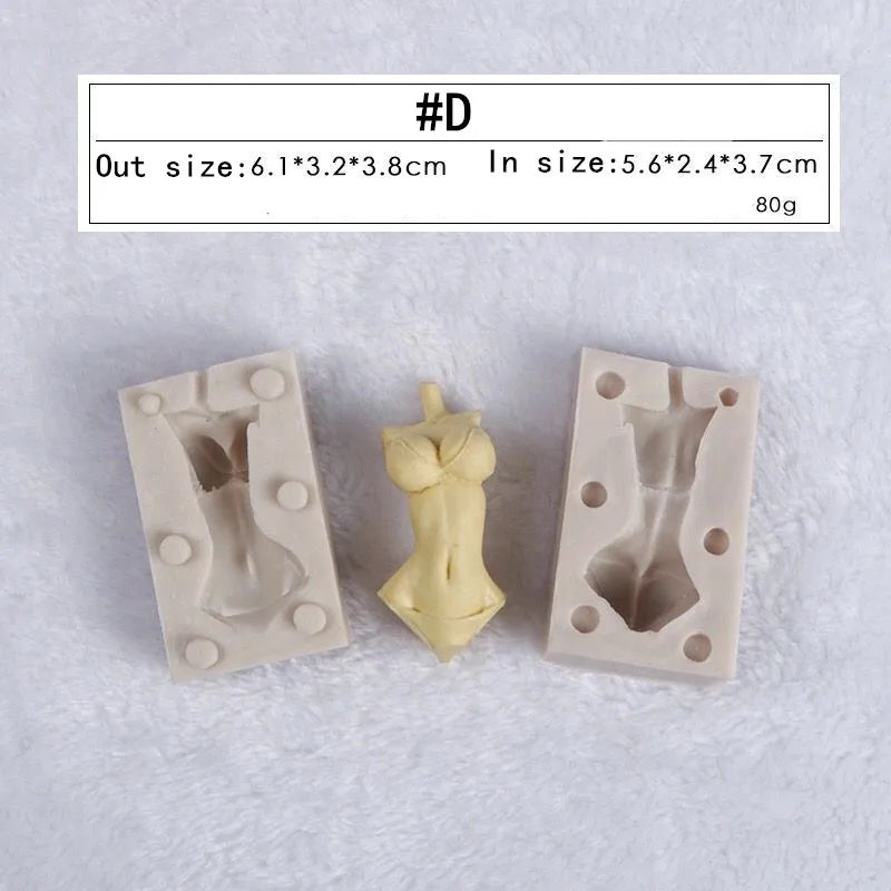 3D Doll Body Silicone Mold Fondant Chocolate Cake Decorating Tool DIY Clay Soft Pottery Doll Human Body Hand and Feet Mold