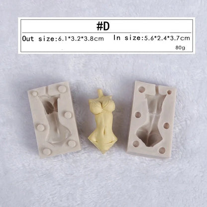 3D Doll Body Silicone Mold Fondant Chocolate Cake Decorating Tool DIY Clay Soft Pottery Doll Human Body Hand and Feet Mold