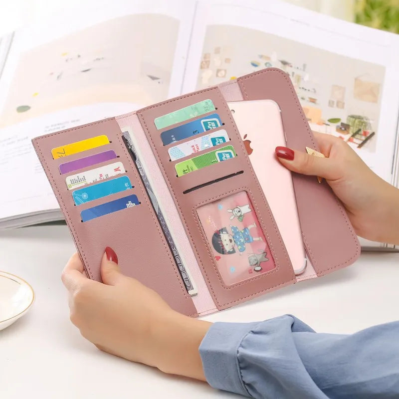 2024 Long Women Wallets Free Name Customized Lady's New Fashion High Quality PU Female Purse Photo Holder Wallet For Girls