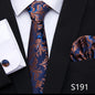 Tie Pocket Squares Cufflink Necktie Set