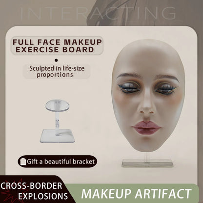 Makeup Full Face Practice Model 5D Silicone Bionic Skin Mannequin Eye eyebrow Eyelash Eyeshadow for beginner Makeup Artist
