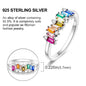 925 Sterling Silver Ring – Colorful Cubic Zirconia Women’s Wedding & Engagement Jewelry
