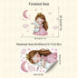 Cartoon Girl Unicorn Vinyl Child Wall Stickers for Baby Room Decoration Bedroom Accessories Furniture Decals Wall Art Room Decor