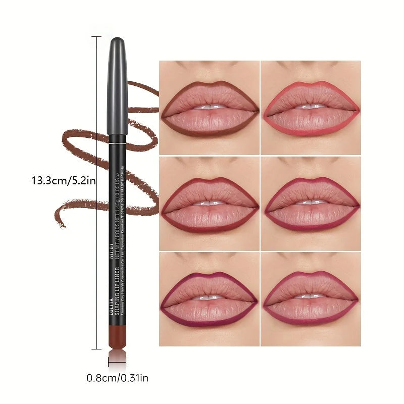 6 pack long lasting smudge proof lip liner