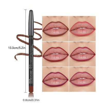 6 pack long lasting smudge proof lip liner