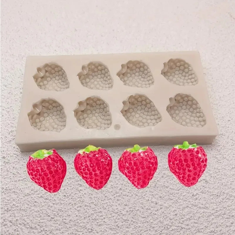 Silicone Strawberry Mold – Candle, Candy & Chocolate Mold for Resin, Clay & Cake Decorating