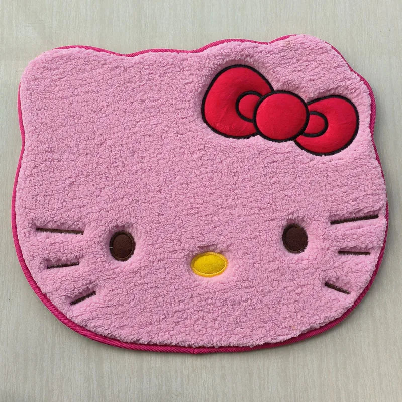 50*60cm Hello Kitty Bath Mat Anti Slip Bathroom Rug Cartoon Anime Bedroom Plush Rug Living Room Cute Floor Mat Doormat Decoration