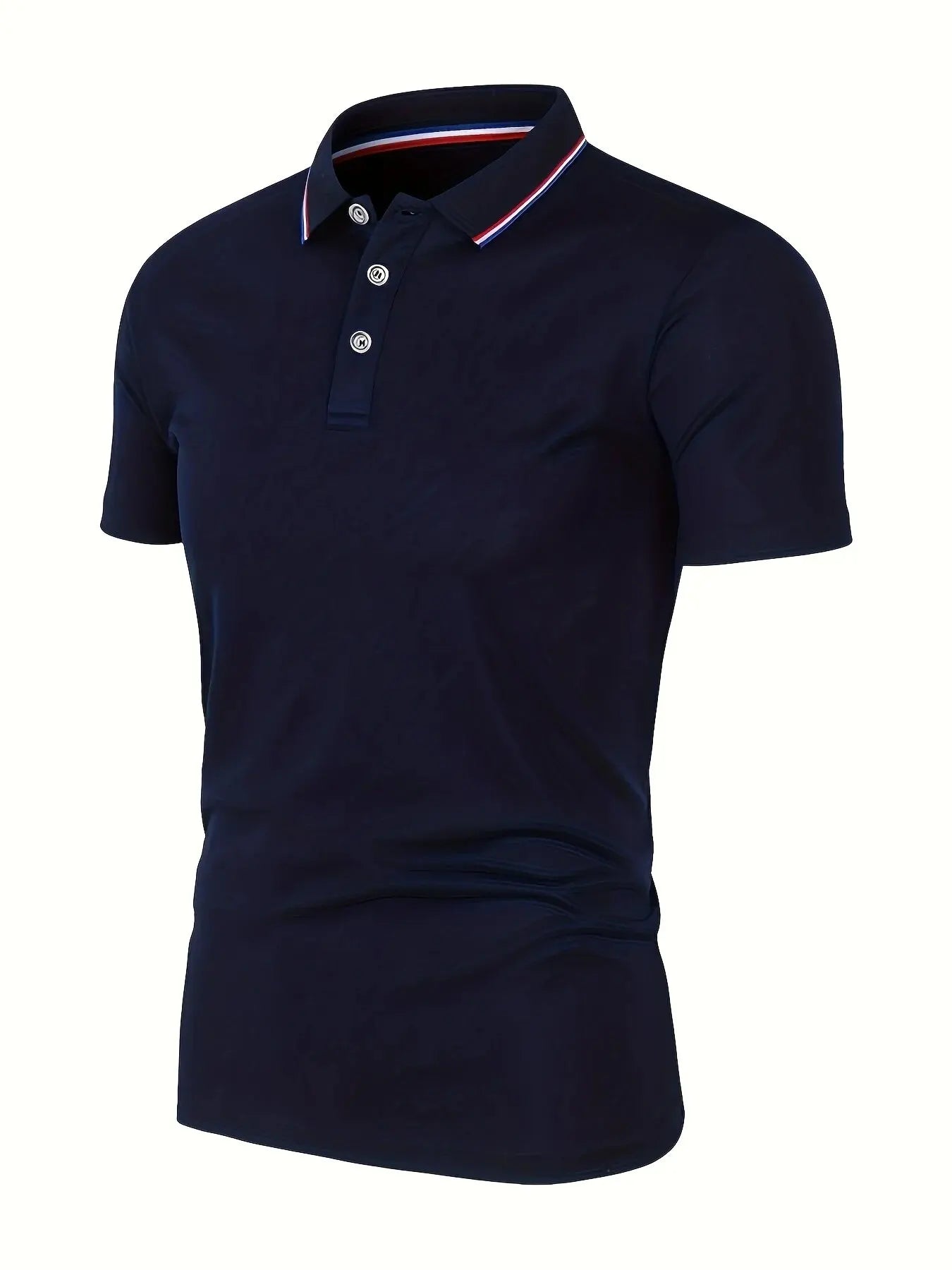 Men's Casual Breathable Solid Color High Quality Short Sleeve Polo Shirt