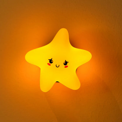 LED Star & Cloud Silicone Night Light – Rechargeable Nursery Wall Lamp for Baby Bedroom Décor