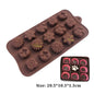 (59-87) Handmade Chocolate Candy Mould Jelly Pudding Ice Mold Insect Rose Heart Shape Silicone Moulds Baking Tool