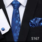 Tie Pocket Squares Cufflink Necktie Set