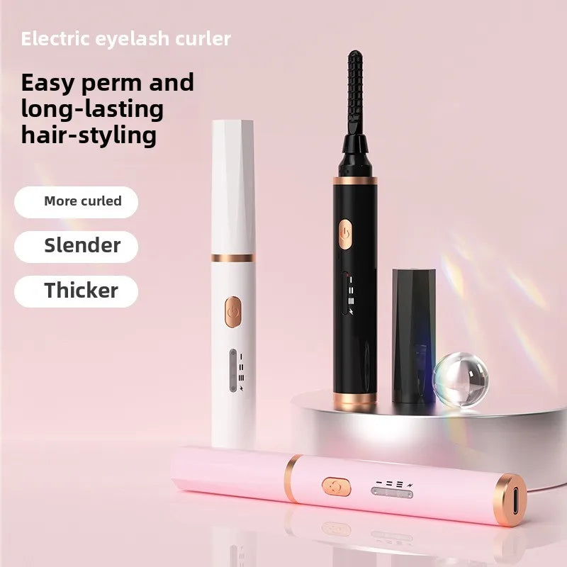 Portable USB‑Rechargeable Heated Eyelash Curler · Quick‑Heat, Long‑Lasting Lift for Women