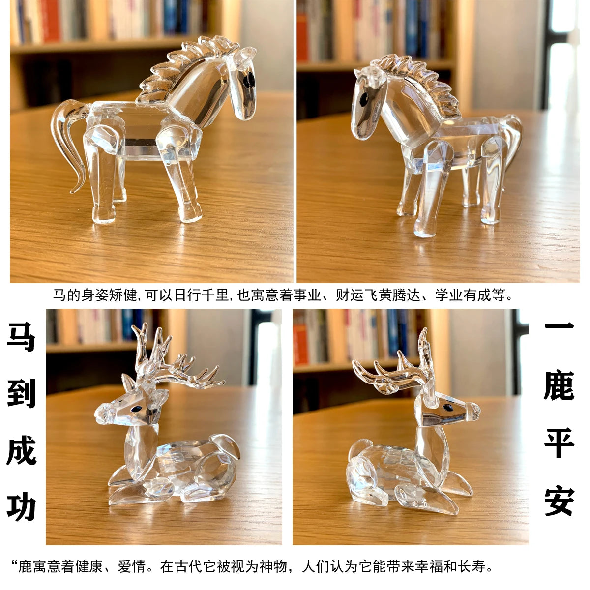 30 Styles Clear Crystal Cute Animal Figurines Glass Sculpture Paperweight Home Decors Table Ornament Xmas Kids Lady Favor Gift