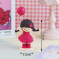 Princess Cake Topper Beautiful Girl with Bow Stars for Happy 1st Birthday Party Cake Decoration Baby Shower Party Supplies