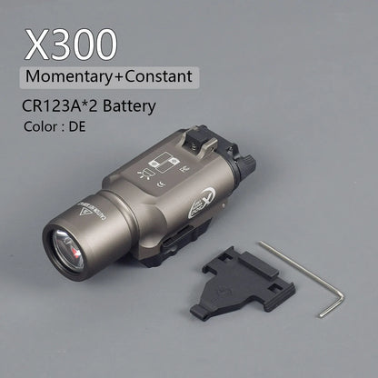 Tactical SureFire LOGO X300 Ultra XH35 X300UH-B Weapon Gun Light Lanterna Torch For Airsoft Pistol Glock 17 18 19 22 20mm Rail