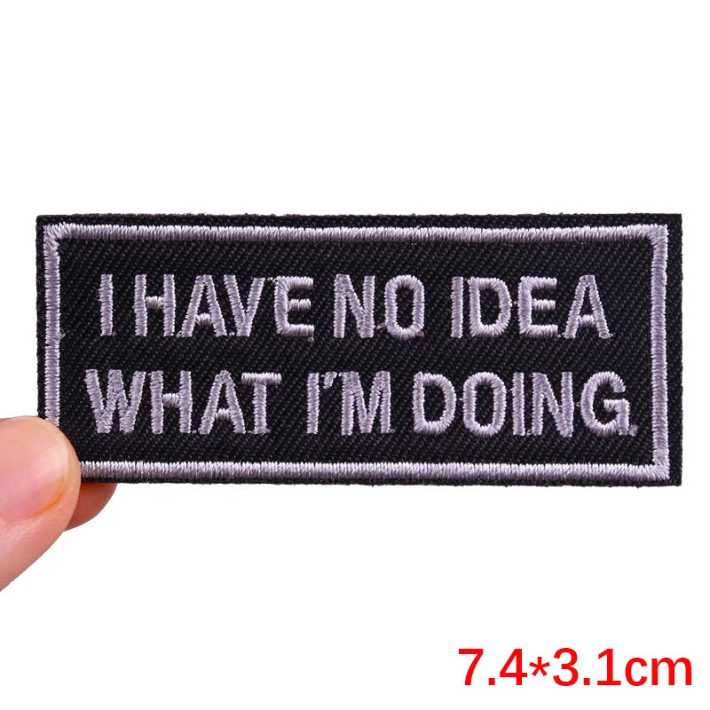 Letter Embroidered Patch Cartoon/Personality Letter Slogan Patch Iron On Patches For Clothing thermoadhesive Patches Sew Badges