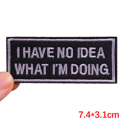 Letter Embroidered Patch Cartoon/Personality Letter Slogan Patch Iron On Patches For Clothing thermoadhesive Patches Sew Badges