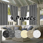 4PCS Waterproof Privacy Outdoor Curtain, Used For Pergolas, Front Porches, Awnings, And Protect Against Wind And Rain