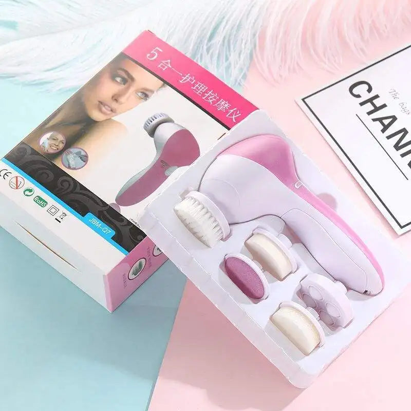 Electric Facial Cleaner 5 IN 1 Face Cleansing Brush Wash Machine Cleanser Tool
