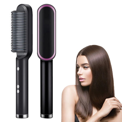 Professional Electric Ceramic Hair Straightener Brush