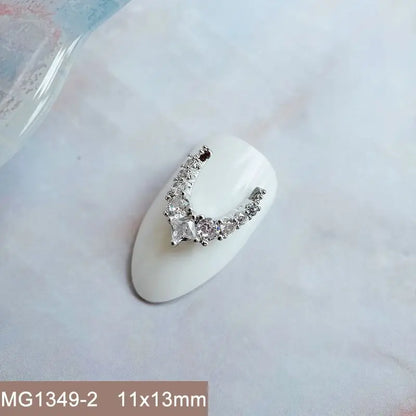 10pcs/lot Luxury No Fading Bow Butterfly Arc Nail Art Parts Zircon Crystal Manicure Nails Accesorios Supplies Decorations Charms