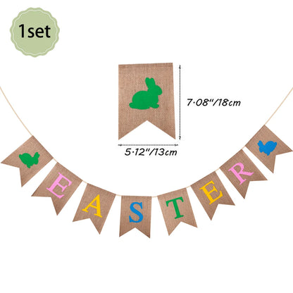 Happy Easter Party Decorations – Bunny & Egg Paper Plates with Cute White Rabbit and Carrot Foil Balloons, Kids Party Supplies & Favors