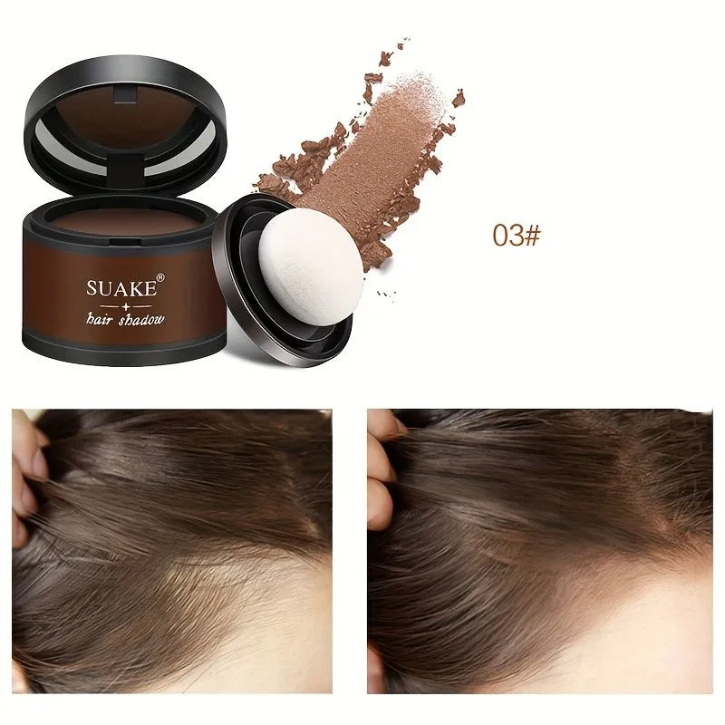 Hairline concealer, black hair root cover, natural instant waterproof hairline shadow powder, cover hair roots
