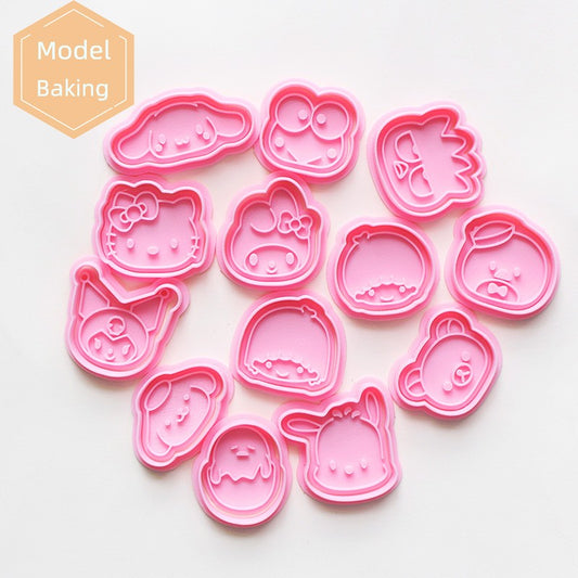 Mini Sanrio District Japan Cartoon Biscuit Mold For Home 3D Three-Dimensional Press Butter Biscuit Handmade Baking Mold