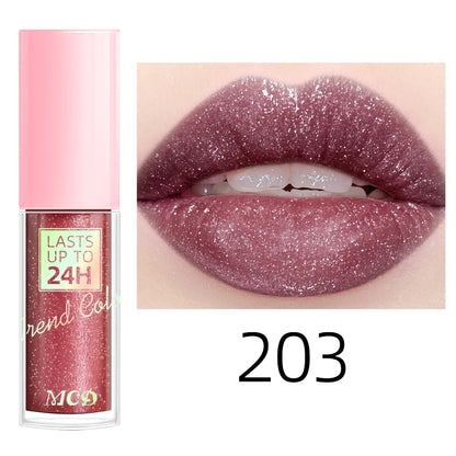 Glitter Lip Glaze Long Lasting Waterproof Liquid Lip Gloss Lipstick Makeup 18 Colors