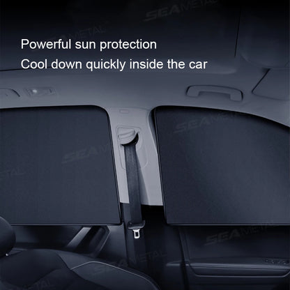SEAMETAL Magnetic Car Side Window Curtains UV-Reflective Sun Shade Sun Protection Cover Anti-Glare Privacy Curtains for Baby