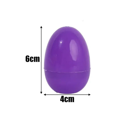 50/10PCS Easter Fillable Eggs Colorful Plastic Eggshell Creative Easter Gift Box Children's Toys Wedding Birthday Party Decor