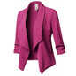 Women’s Waterfall Open‑Front Blazer – Asymmetrical Long Jacket