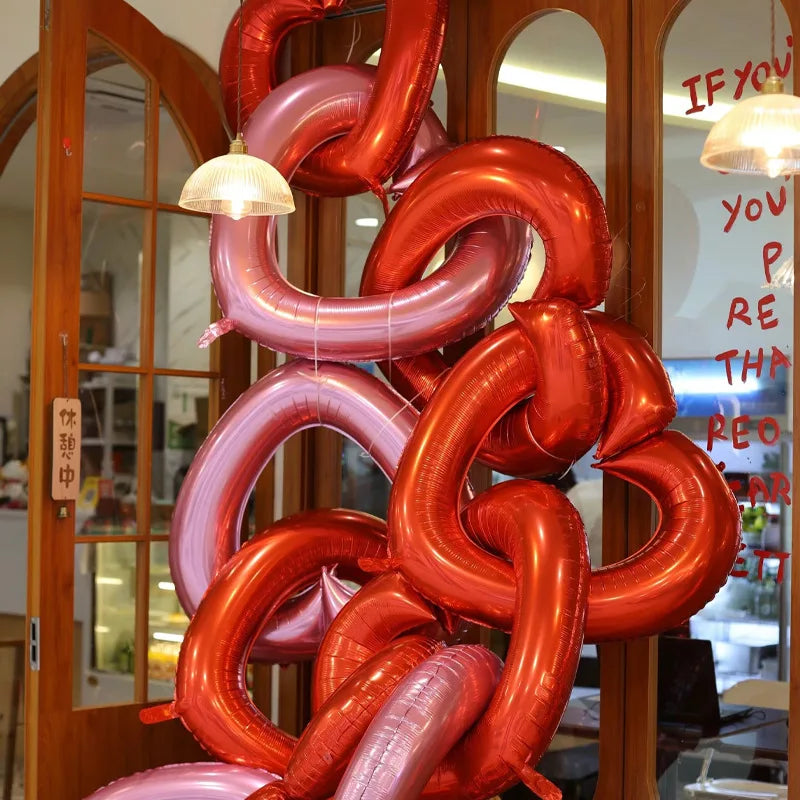 1pc Polychrome 40inch Heart Balloon Large Size Wedding Decor Bride To Be Photobooth Props Balloon Valentine's Day Party Decor