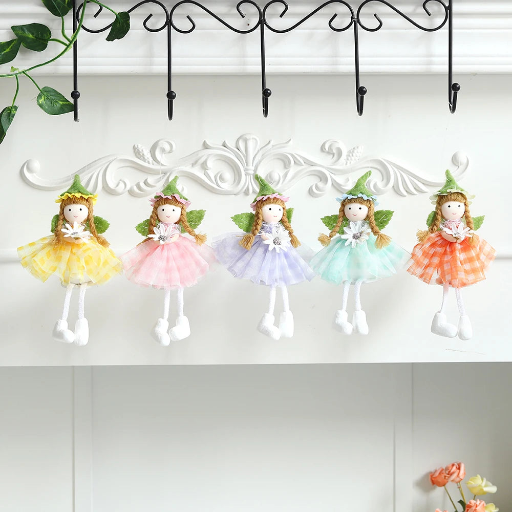 1pc Easter Flower Fairy Decoration Cute Rabbit Hanging Pendant Spring Easter Party Decor Birthday Baby Shower Supplies Kids Gift