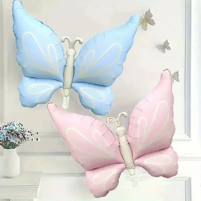 New 3D Butterfly Aluminum Film Balloon Forest Princess Style Children's Birthday Party Decoration Dreamy Wedding Decoration Cart