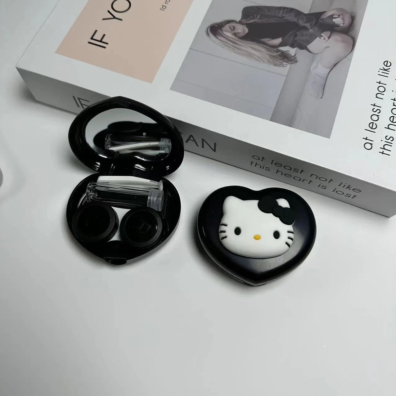 Hello Kitty Portable Contact Lens Case Cartoon Cute Kuromi Kawaii