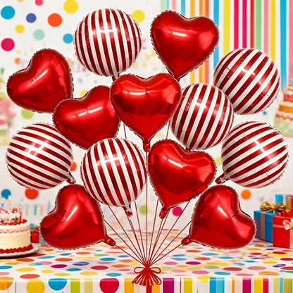 18" Love Heart Foil Balloon Set – Valentine’s Day, Wedding, Birthday & Anniversary Decor